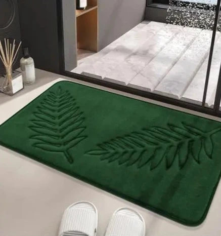 Tapis de bain couleur verte profonde
