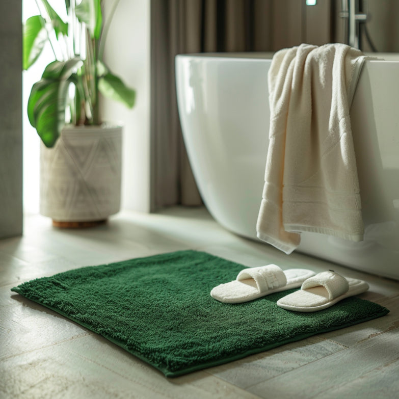 Tapis de bain couleur vert empire – Image 3