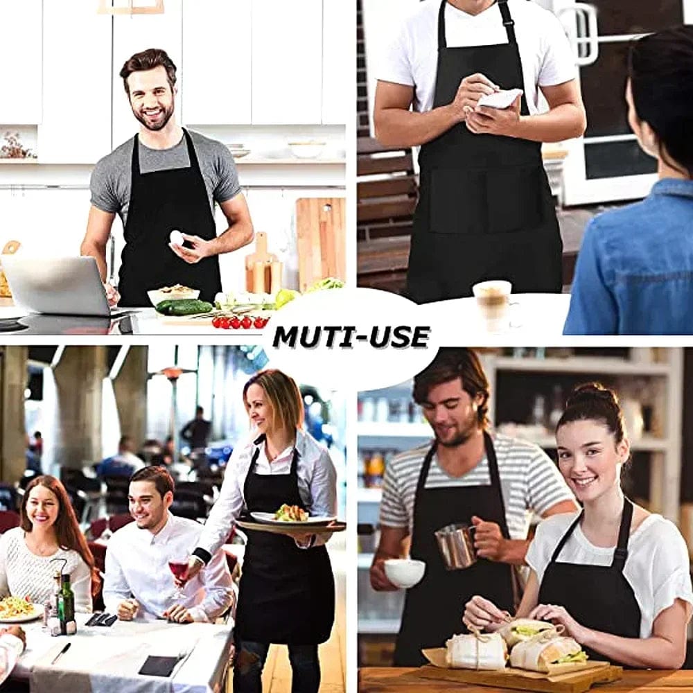 Tablier ajustable et résistant à l'huile avec poche pour cuisine et barbecue – Image 10
