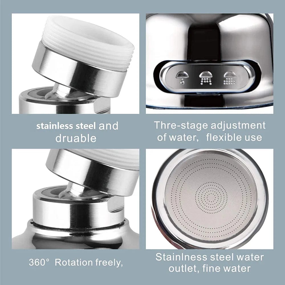 Accessoire de salle de bain : aérateur pivotant pour robinet - économiseur d'eau - diffuseur – Image 4