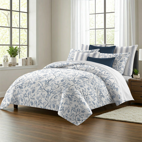 Couvre lit Tinsley Bluebell fabriqué au Canada par Colcha Linens – Image 3