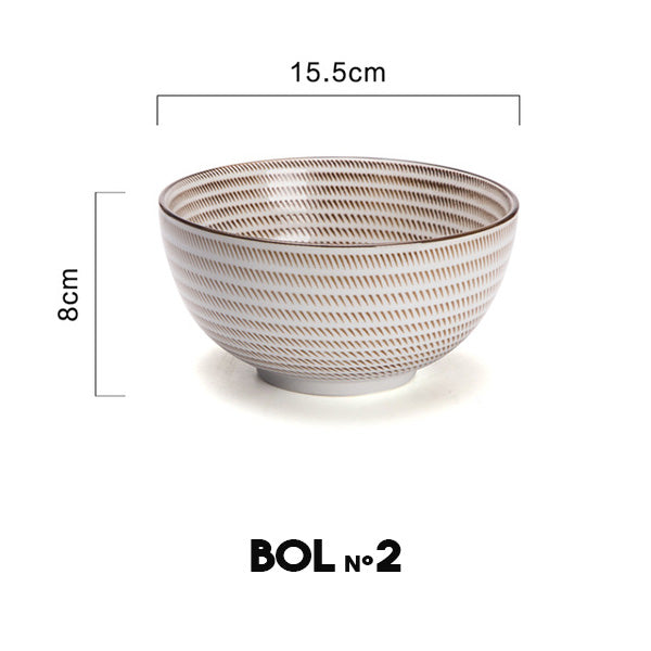 Bol japonais n°2 (avec motifs marrons)
