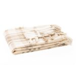 Couvre lit Cody à carreaux crème, beige et brun