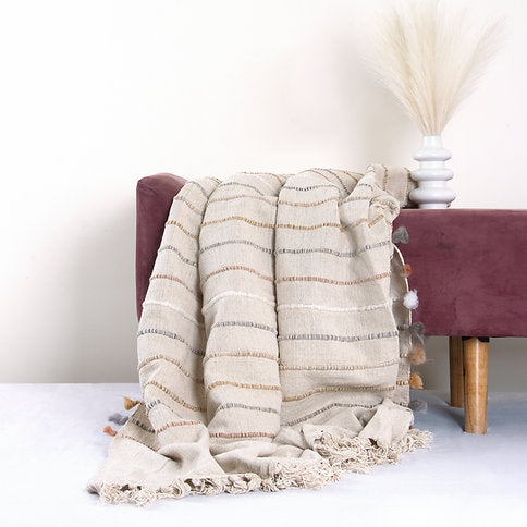 Couvre-lit douillet - Beige – Image 3