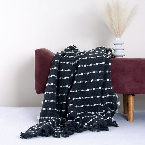 Couvre-lit Cozy - bicolore noir et blanc – Image 2