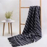 Couvre-lit Cozy - bicolore noir et blanc
