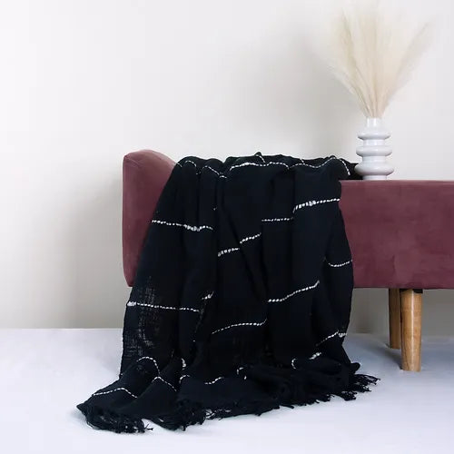 Couvre-lit douillet noir – Image 4