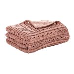Couvre lit tricot rose Dalida - Brunelli