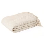 Couvre-lit chenille crème EMY - Brunelli (livraison printemps 2025)