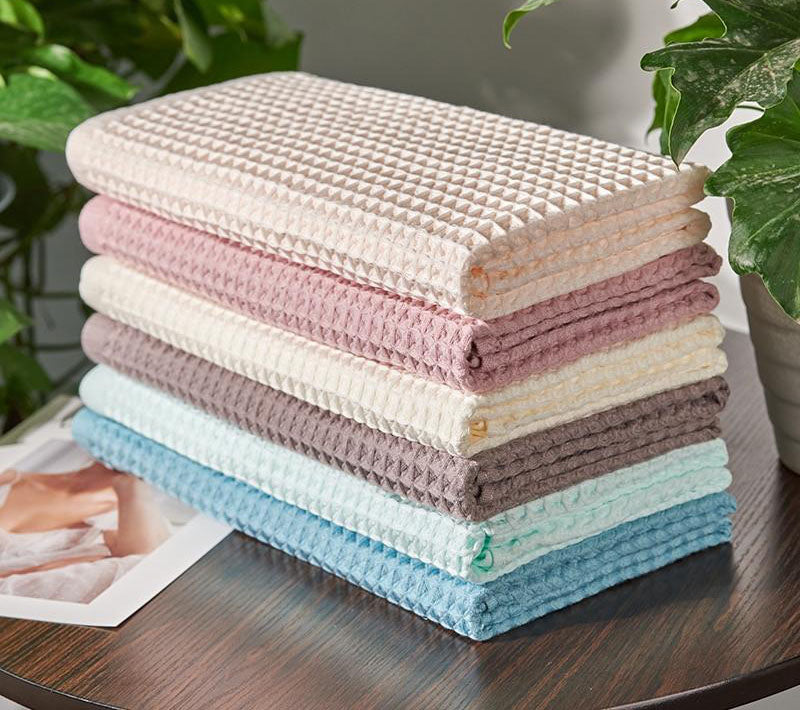 Linge de bain serviette en coton gaufré – Image 7