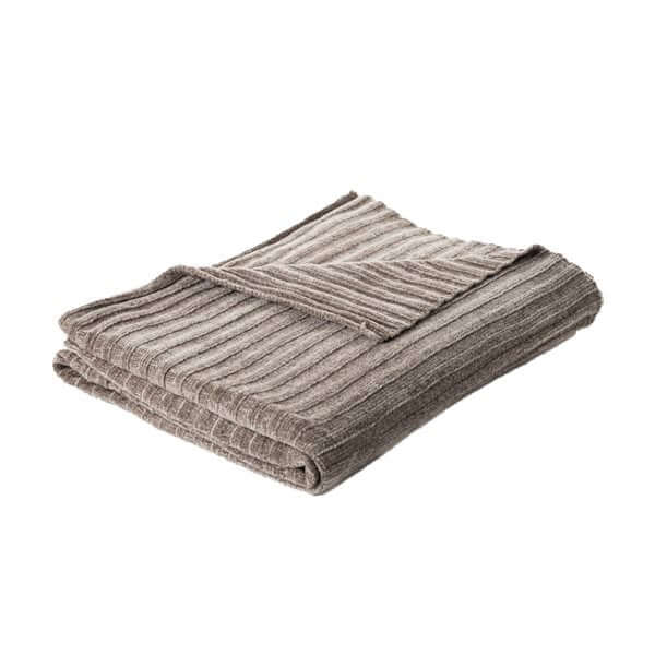 Couvre-lit chenille taupe Hippy - Brunelli