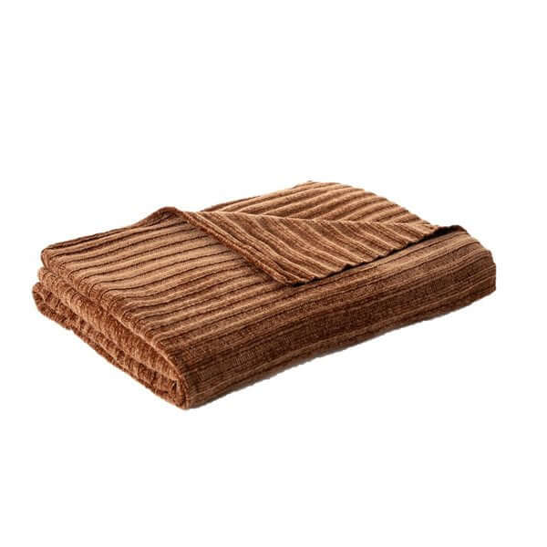 Couvre-lit chenille terracotta HIPPY - Brunelli