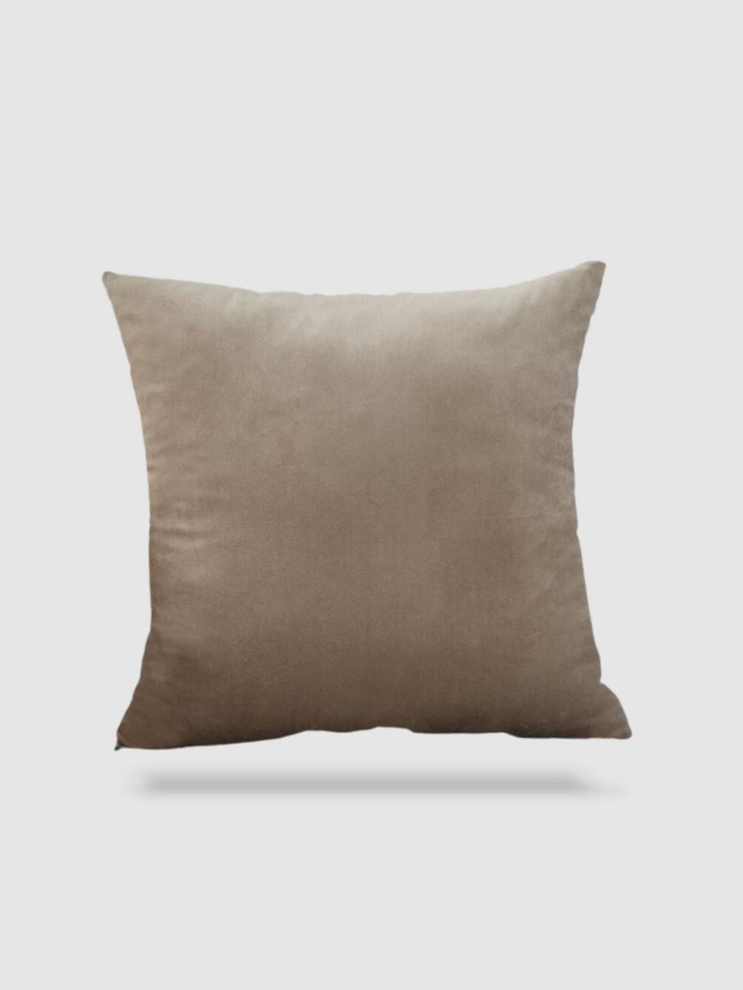housse de coussin velours 50x50 - Beige