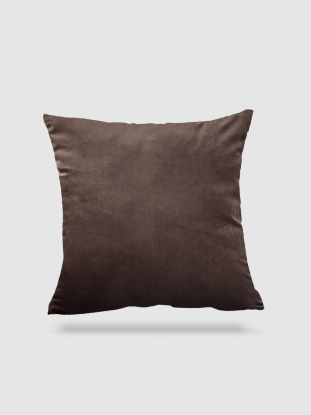 housse de coussin velours 50x50 - Marron