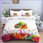 Housse de Couette Arbre Multicolore - couettedouillette