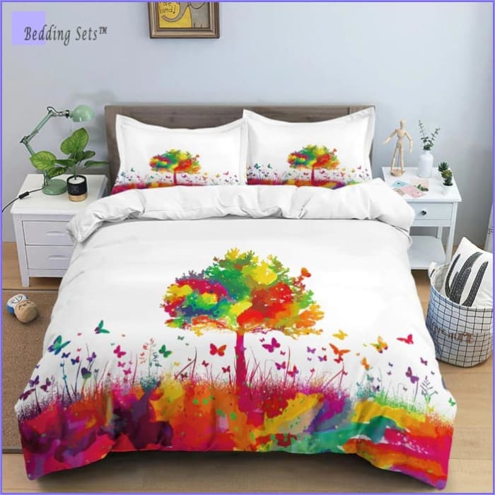 Housse de Couette Arbre Multicolore - couettedouillette