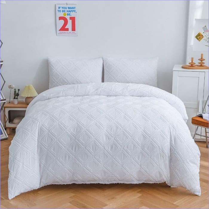 Housse de Couette Blanche Brodée - couettedouillette