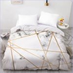 Housse de Couette Blanche et Or - couettedouillette