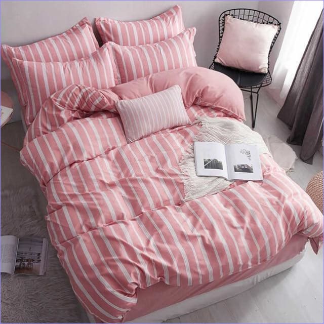Housse de couette Blanche et Rose - couettedouillette
