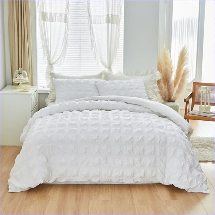 Housse de Couette Blanche - Nordique - couettedouillette