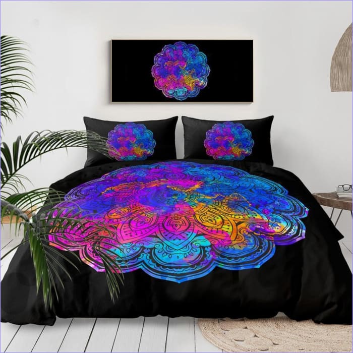 Housse de Couette Bohème couleurs Arc en Ciel -