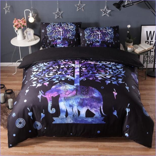 Housse de Couette Bohème Elephant Multicolore -