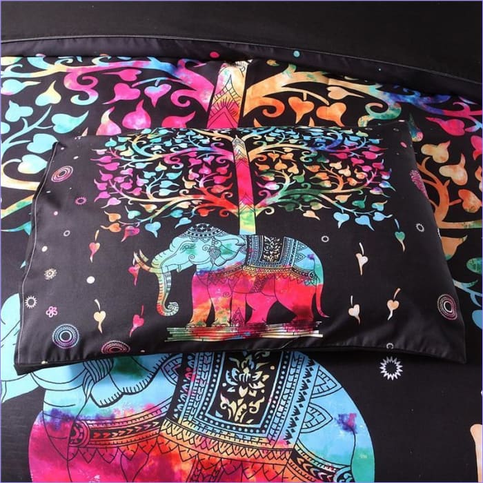 Housse de couette éléphant bohème coloré – Image 7