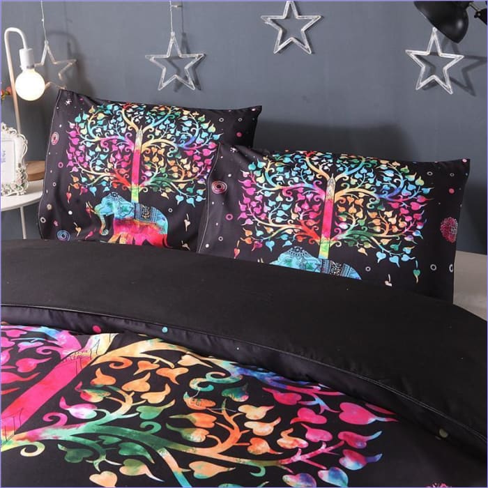 Housse de couette éléphant bohème coloré – Image 4