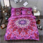 Housse de Couette Bohème Mandala Indien rose - 