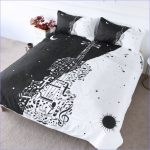 Housse de couette motif violon bohème et constellation