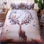 Housse de Couette Cerf Fleuri - couettedouillette