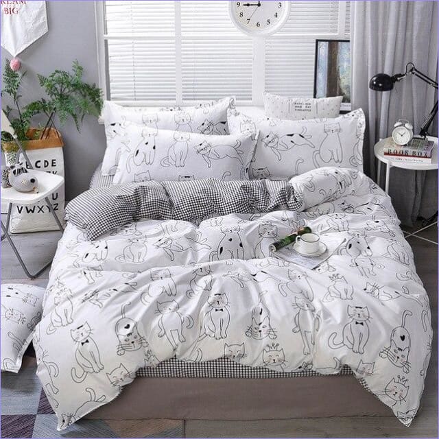 Housse de Couette Chat 2 personnes - couettedouillette