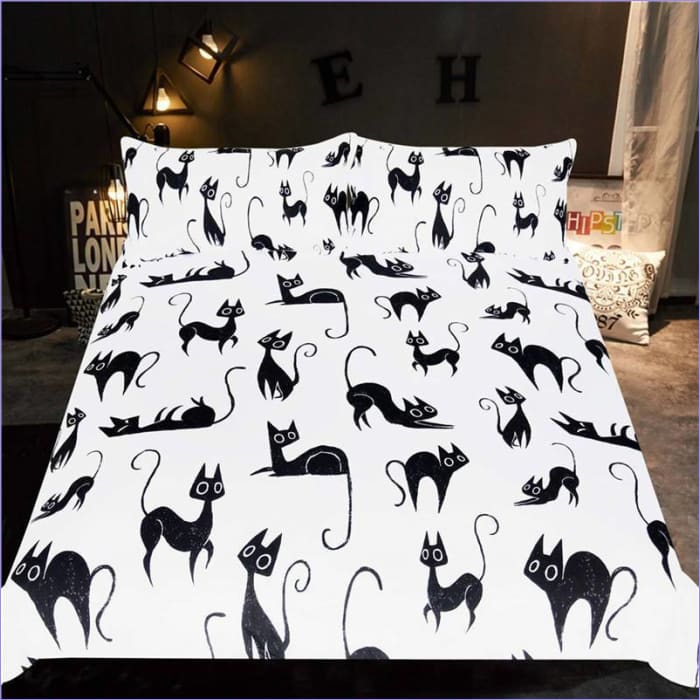 Housse de Couette Chat Noir - couettedouillette