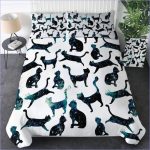 Housse de Couette Chat Noir Étoilé - couettedouillette