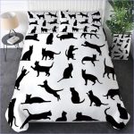 Housse de Couette Chats Noirs Multiples - couettedouillette