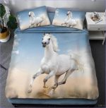 Housse de Couette Cheval Blanc au Galop - couettedouillette