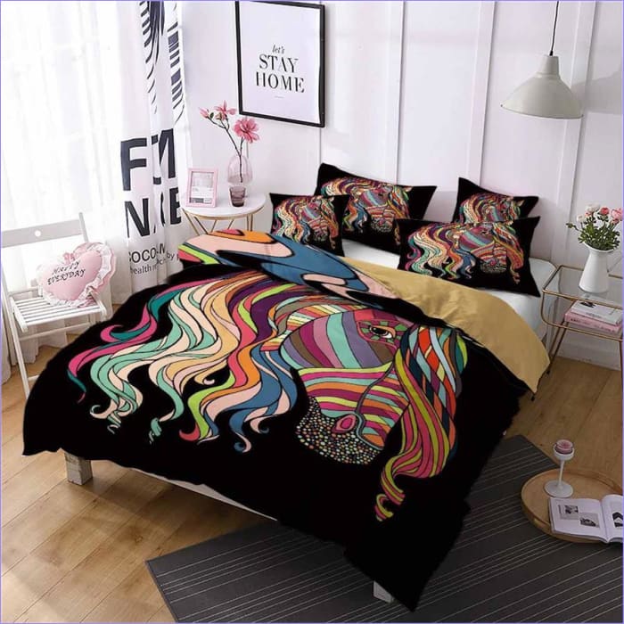 Housse de couette motif équestre bohémien – Image 3