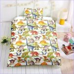 Housse de couette motif dinosaures pour enfants