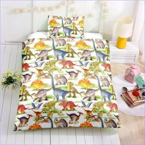 Housse de couette motif dinosaures pour enfants