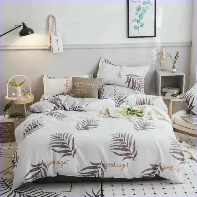 Housse de Couette Fleurie Good Night - couettedouillette