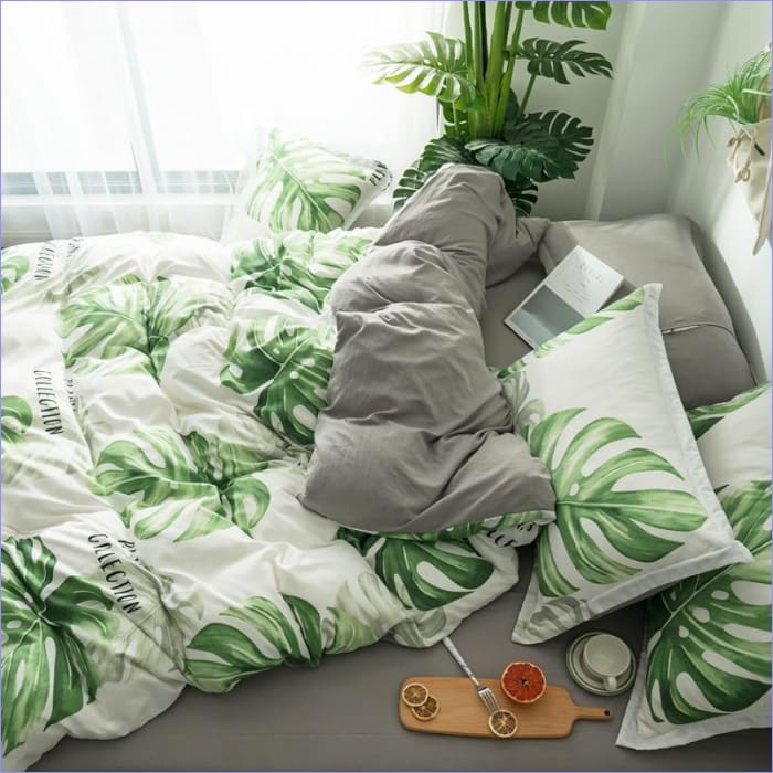 Housse de couette motif floral tropical – Image 3