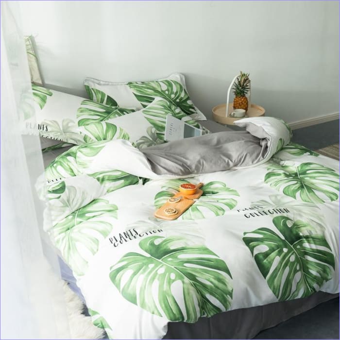 Housse de couette motif floral tropical – Image 2