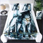 Housse de couette loup gothique âme saignante