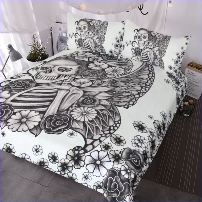 Housse de Couette Gothique Squelette - couettedouillette