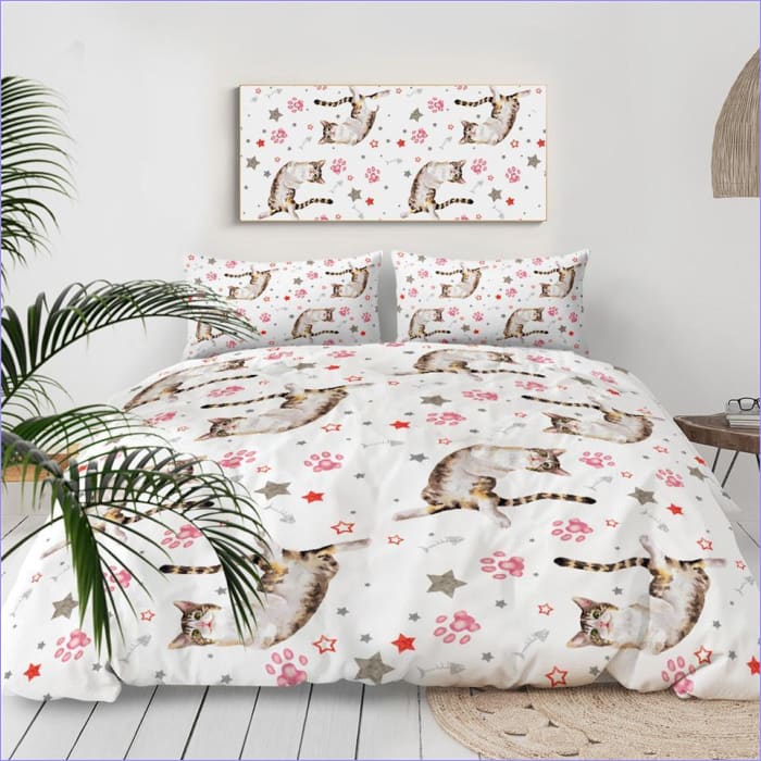 Housse de Couette imprimé chat - couettedouillette