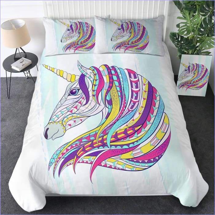 Housse de couette mandala licorne