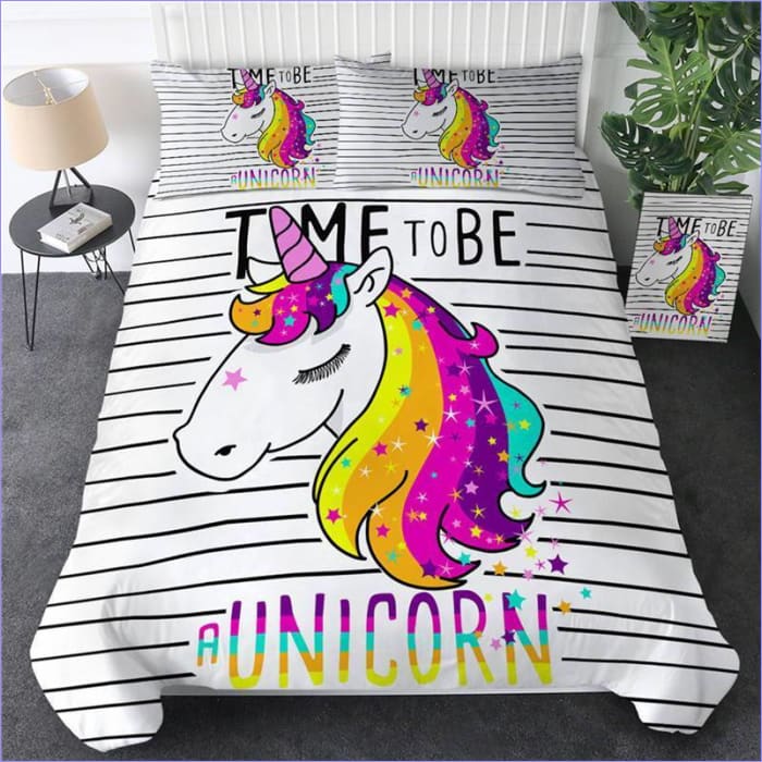 Housse de couette moment licorne