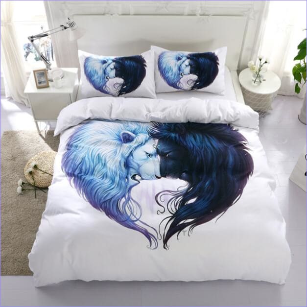 Housse de Couette Lion Yin & Yang | Couettedouillette