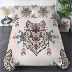 Housse de couette loup bohème ancestral