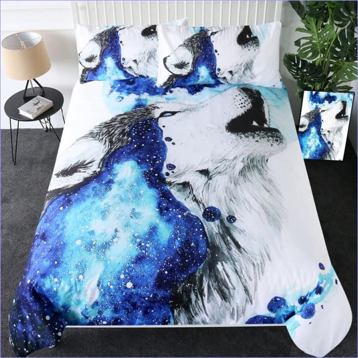 Housse de couette Loup Chant lunaire